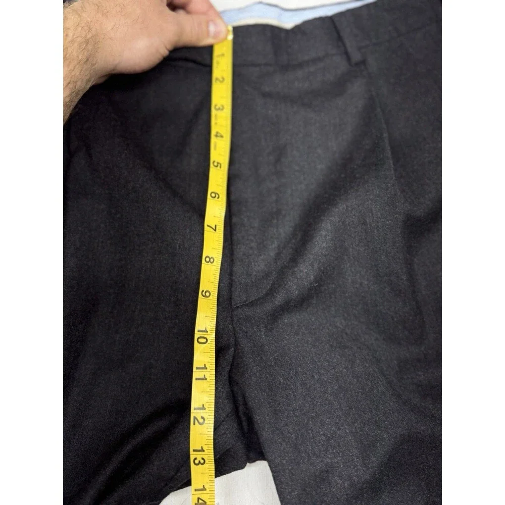Enzo Mantovani Zignone Dress Pants Cuffed Mens 36x32 Charcoal Wool Cashmere Boho
